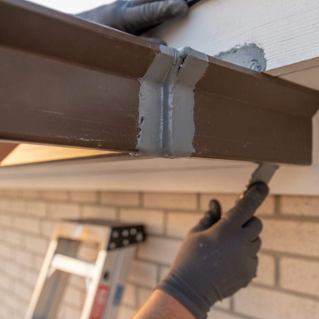 Comparison of seamless gutter joint versus sectional gutter seams