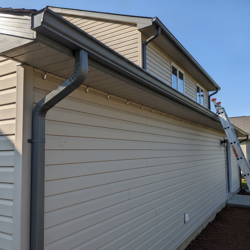 Seamless aluminum gutters on a Minneapolis area home