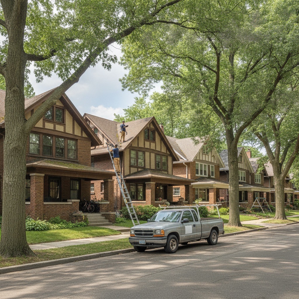Twin Cities home with seamless gutters in the Salva Home service area