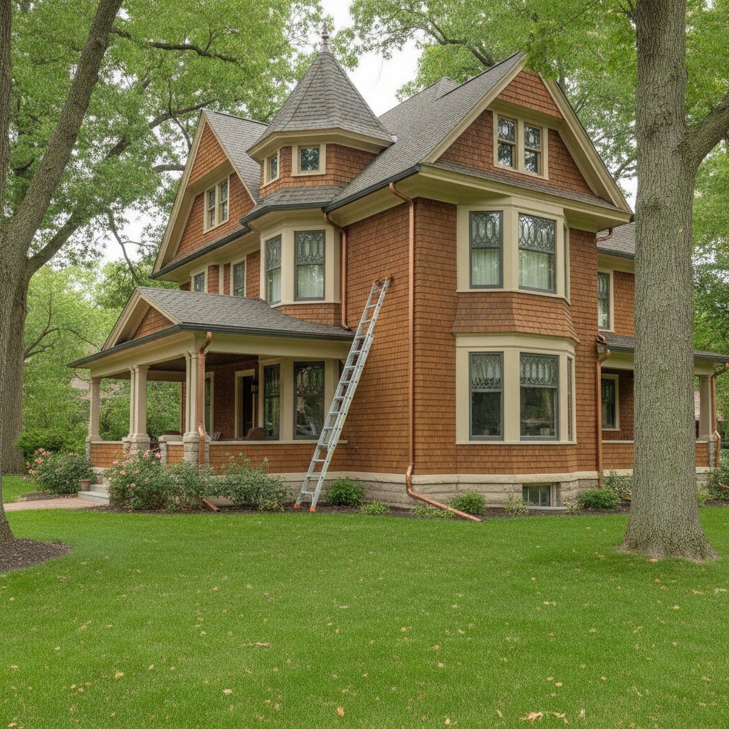 Gutter installation on a St. Paul home