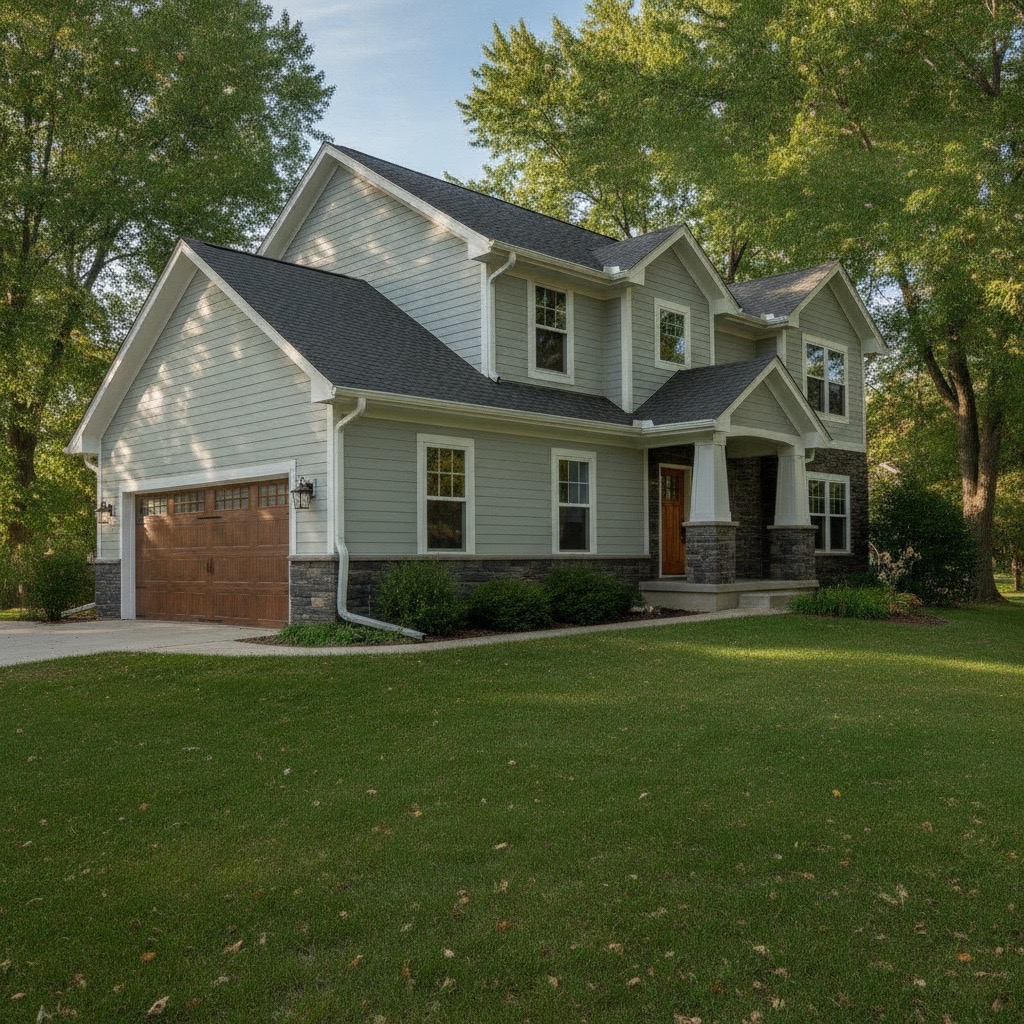 Upgraded 6-inch seamless gutters on a Cottage Grove home