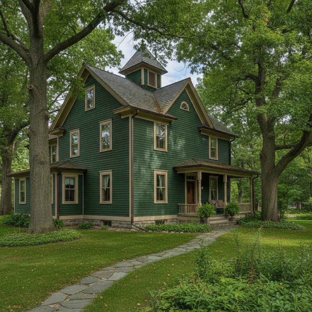 Color-matched seamless gutters on a Stillwater historic-style home